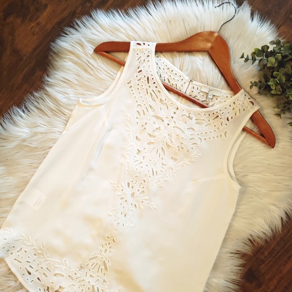 Joie Tops - Joie Porcelain 100% Silk Tank